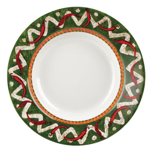 Churchill Salsa Rimmed Pasta Plates (Pack of 12) - CA622 Plates Churchill