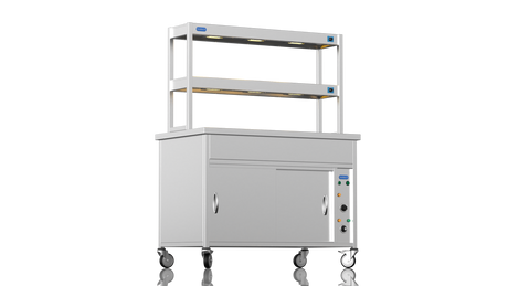 Nordstar NordStar Hot Cupboard Bain Marie 3 x 1/1GN With 2 Tier Heated Gantry | DTCBM1200 Hot Cupboards Nordstar