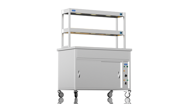 Nordstar NordStar Hot Cupboard Bain Marie 3 x 1/1GN With 2 Tier Heated Gantry | DTCBM1200 Hot Cupboards Nordstar
