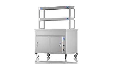 Nordstar NordStar Hot Cupboard Bain Marie 3 x 1/1GN With 2 Tier Heated Gantry | DTCBM1200 Hot Cupboards Nordstar
