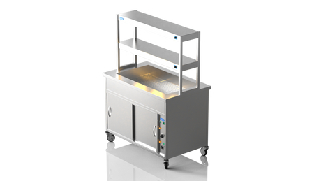 Nordstar NordStar Hot Cupboard Bain Marie 3 x 1/1GN With 2 Tier Heated Gantry | DTCBM1200 Hot Cupboards Nordstar