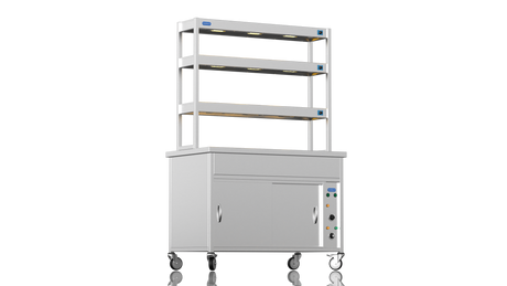 Nordstar NordStar Hot Cupboard Bain Marie 3 x 1/1GN With 3 Tier Heated Gantry | TTCBM1200 Hot Cupboards Nordstar