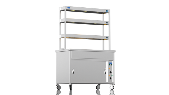 Nordstar NordStar Hot Cupboard Bain Marie 3 x 1/1GN With 3 Tier Heated Gantry | TTCBM1200 Hot Cupboards Nordstar