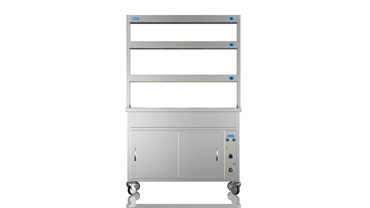 Nordstar NordStar Hot Cupboard Bain Marie 3 x 1/1GN With 3 Tier Heated Gantry | TTCBM1200 Hot Cupboards Nordstar