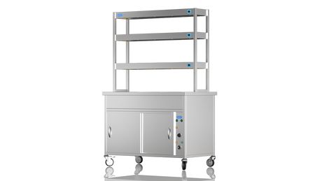 Nordstar NordStar Hot Cupboard Bain Marie 3 x 1/1GN With 3 Tier Heated Gantry | TTCBM1200 Hot Cupboards Nordstar