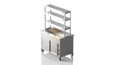 Nordstar NordStar Hot Cupboard Bain Marie 3 x 1/1GN With 3 Tier Heated Gantry | TTCBM1200 Hot Cupboards Nordstar