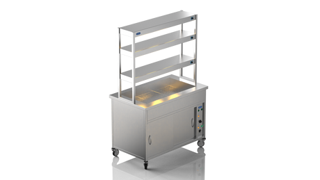 Nordstar NordStar Hot Cupboard Bain Marie 3 x 1/1GN With 3 Tier Heated Gantry | TTCBM1200 Hot Cupboards Nordstar