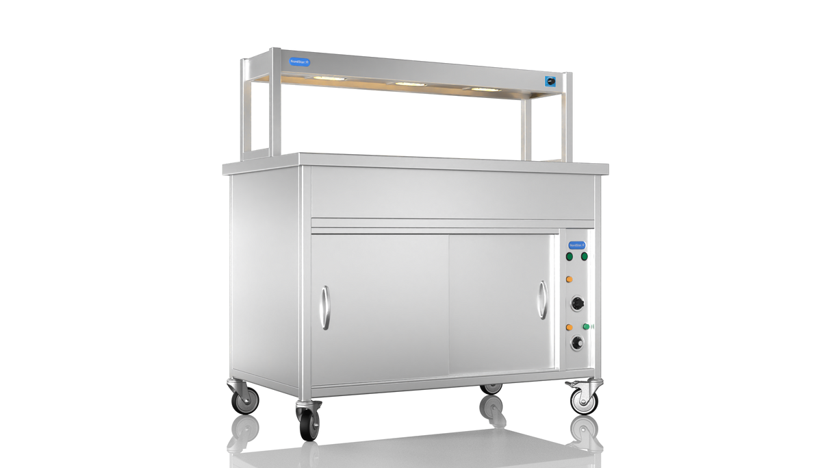 Nordstar NordStar Hot Cupboard Bain Marie 3 x 1/1GN With Single Heated Gantry | STCBM1200 Hot Cupboards Nordstar