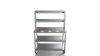 Nordstar Mobile Centre Table Bench With 2 Tier Heated Gantry Chefs Pass 1200mm | DTCMCB1200MS Stainless Steel Tables with Overshelf Nordstar