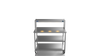 Nordstar Mobile Centre Table Bench With Heated Gantry Chefs Pass 1200mm | STCMCB1200MS Stainless Steel Tables with Overshelf Nordstar