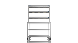 Nordstar Mobile Centre Table Bench With 3 Tier Heated Gantry Chefs Pass 1200mm | TTCMCB1200MS Stainless Steel Tables with Overshelf Nordstar