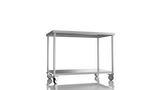 Nordstar Mobile Centre Table Bench With Undershelf 1200mm Wide | NSMCB1200 Stainless Steel Tables with Castors Nordstar