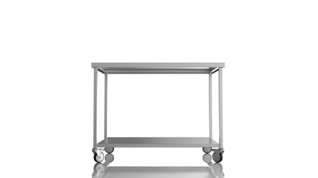 Nordstar Mobile Centre Table Bench With Undershelf 1200mm Wide | NSMCB1200 Stainless Steel Tables with Castors Nordstar