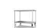 Nordstar Mobile Centre Table Bench With Undershelf 1200mm Wide | NSMCB1200 Stainless Steel Tables with Castors Nordstar