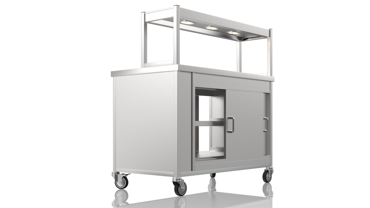 Nordstar Pass Through Hot Cupboard With Single Tier Gantry Chef Pass 1200mm | STC1200P Hot Cupboards Nordstar