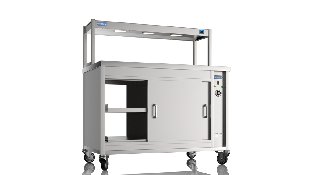 Nordstar Pass Through Hot Cupboard With Single Tier Gantry Chef Pass 1200mm | STC1200P Hot Cupboards Nordstar