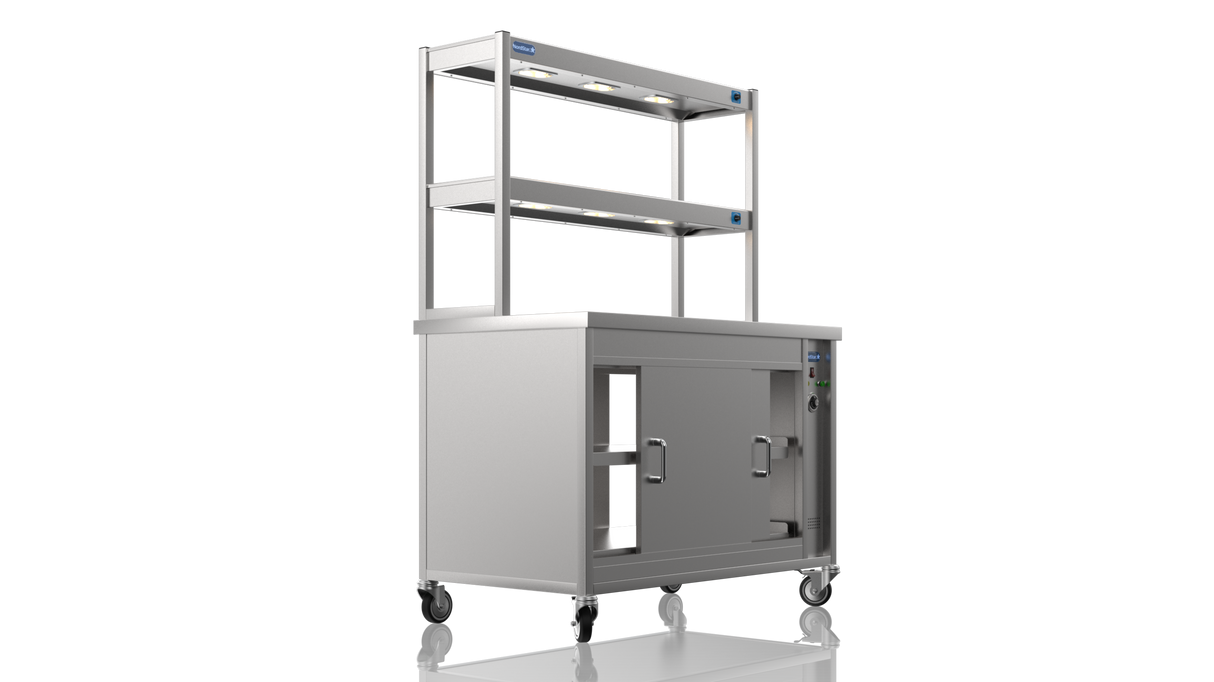 Nordstar Pass Through Hot Cupboard With Double Tier Gantry Chef Pass 1200mm | DTC1200P Hot Cupboards Nordstar