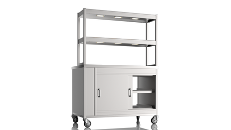 Nordstar Pass Through Hot Cupboard With Double Tier Gantry Chef Pass 1200mm | DTC1200P Hot Cupboards Nordstar