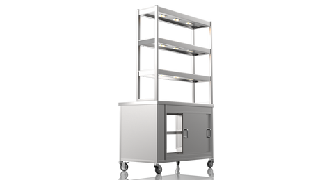 Nordstar Pass Through Hot Cupboard With Triple Tier Gantry Chef Pass 1200mm | TTC1200P Hot Cupboards Nordstar