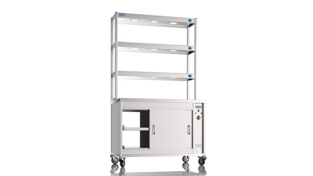 Nordstar Pass Through Hot Cupboard With Triple Tier Gantry Chef Pass 1200mm | TTC1200P Hot Cupboards Nordstar
