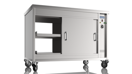 Nordstar Mobile Pass Through Hot Cupboard Flat Top Servery 1200mm | HC1200P Hot Cupboards Nordstar