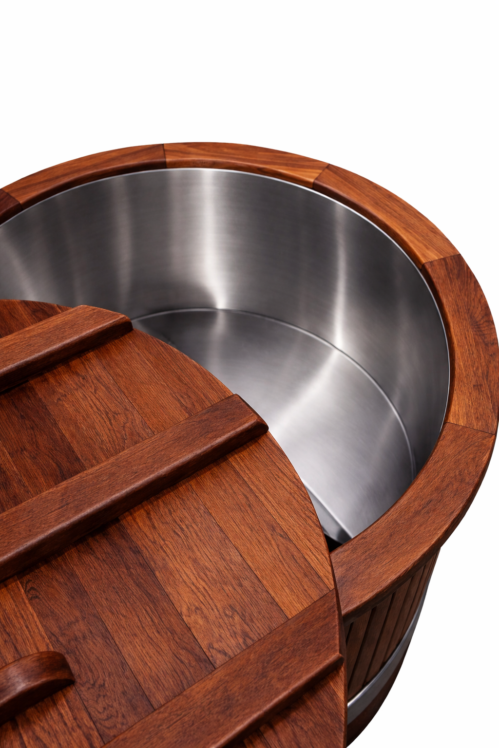 Empire Kove Ice Bath – Cedar Wood Cold Plunge with 304 Stainless Steel Liner & Step Ladder | KOVE-ICE1 Ice Baths & Cold Plunges Kove Designs