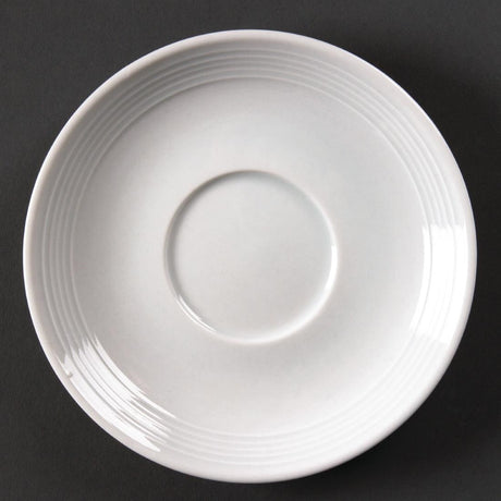Olympia Linear Stacking Saucers White 60mm (Pack of 12) - U085 Olympia Crockery Olympia   