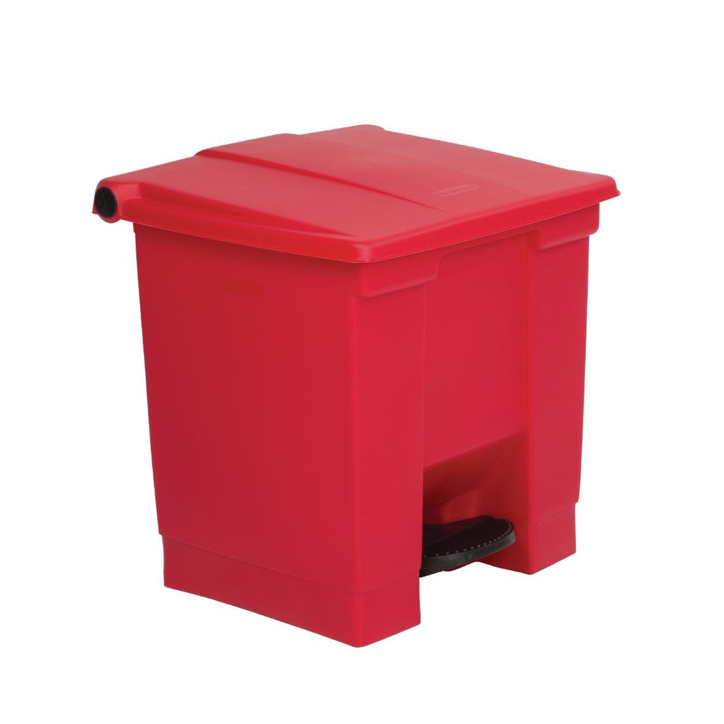 Rubbermaid Step On Pedal Bin Red 30.5Ltr - K803  Rubbermaid   