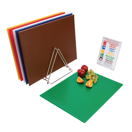 Hygiplas High Density Chopping Board Set Large 610x455x12mm (Pack of 6) - S240  Hygiplas   