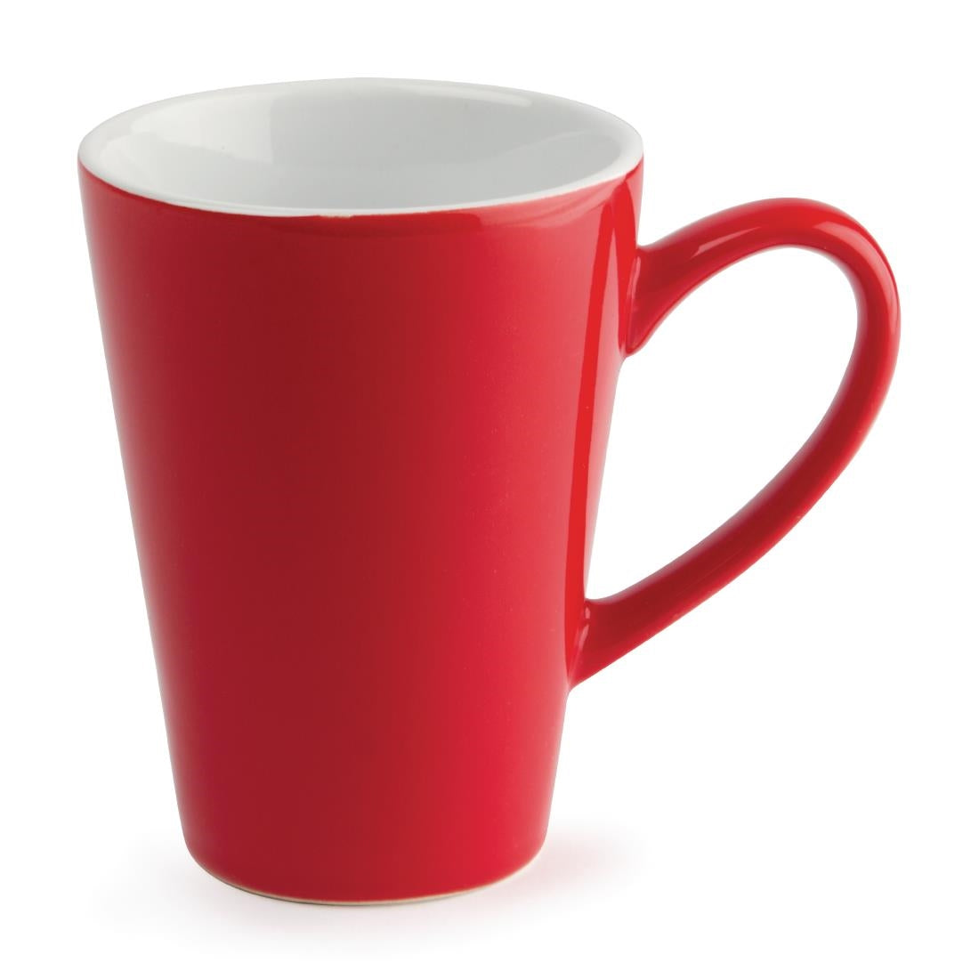 Olympia Cafe Latte Cup Red - 340ml 11.5fl oz (Box 12) - GL486 Cups and Mugs Olympia