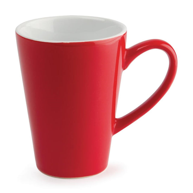 Olympia Cafe Latte Cup Red - 340ml 11.5fl oz (Box 12) - GL486 Cups and Mugs Olympia