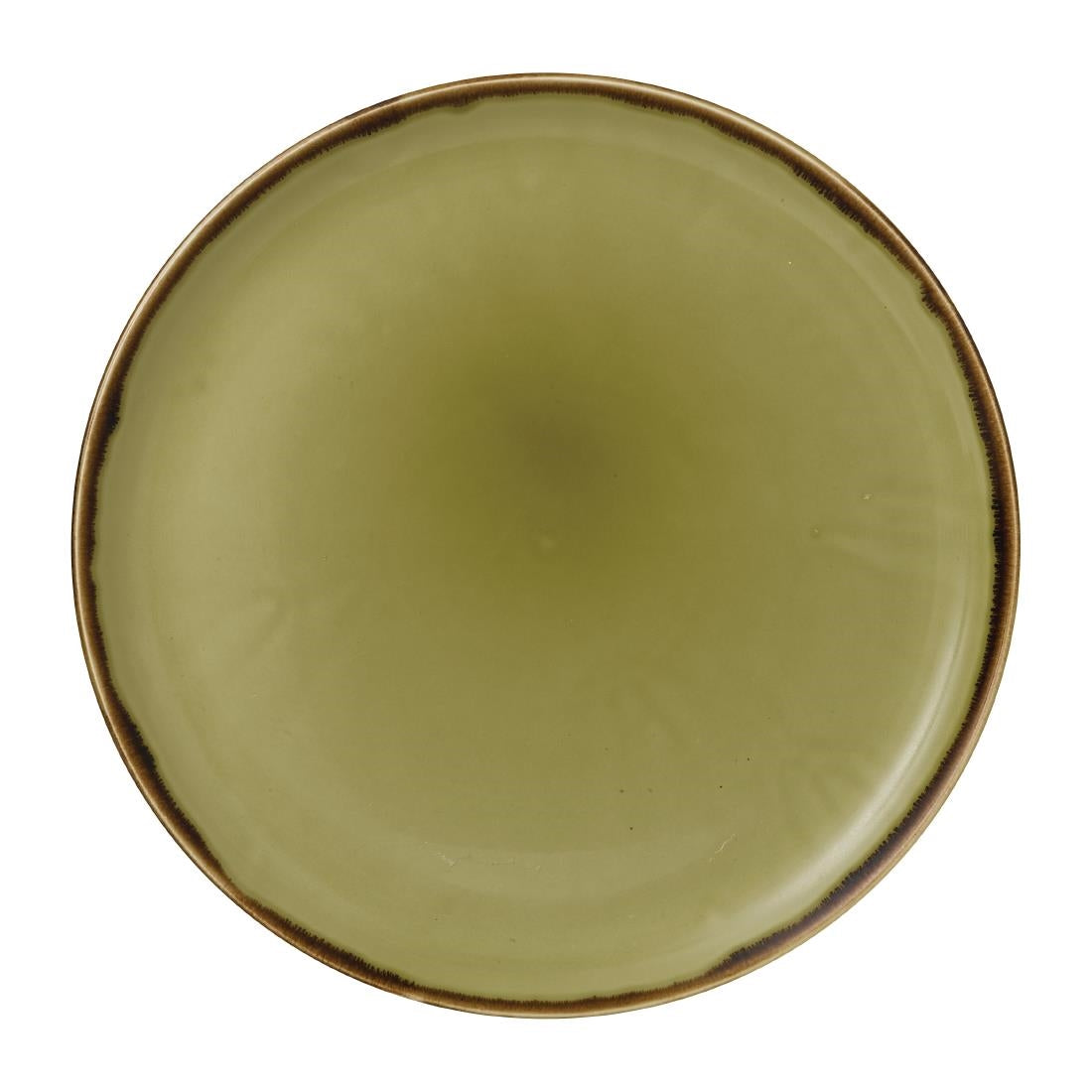 Dudson Harvest Coupe Plate Green 324mm (Pack of 6) - DK374 Plates Churchill