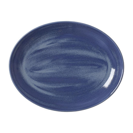 Steelite Revolution Bluestone Oval Coupe Plate 342mm (Pack of 12) - VV2110 Plates Steelite
