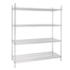Vogue 4 Tier Wire Shelving Kit 1525x610mm - U258  Vogue   