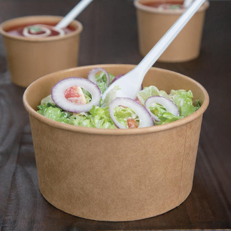 Fiesta Compostable Round Kraft Salad Bowls 1000ml / 35oz (Pack of 300) - FB198  Fiesta   
