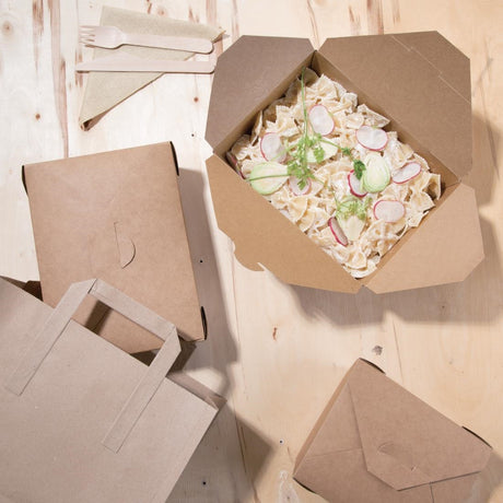 Fiesta Compostable Paperboard Food Cartons 1800ml / 63oz (Pack of 200) - FB675  Fiesta   