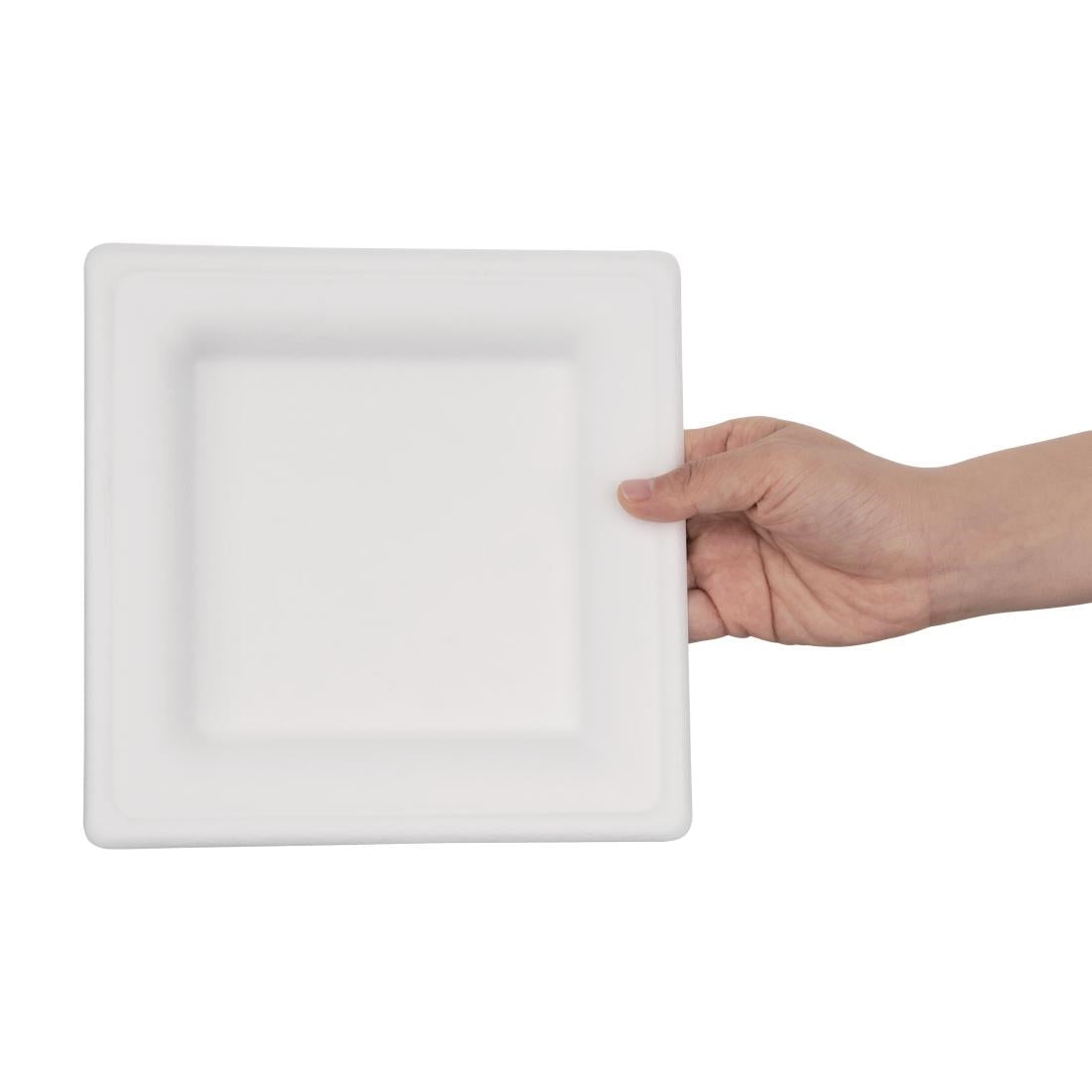 Fiesta Compostable Bagasse Square Plates 204mm (Pack of 50) - FC519  Fiesta   
