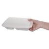 Fiesta Compostable Bagasse Hinged 2-Compartment Food Containers 253mm (Pack of 200) - FC524  Fiesta   
