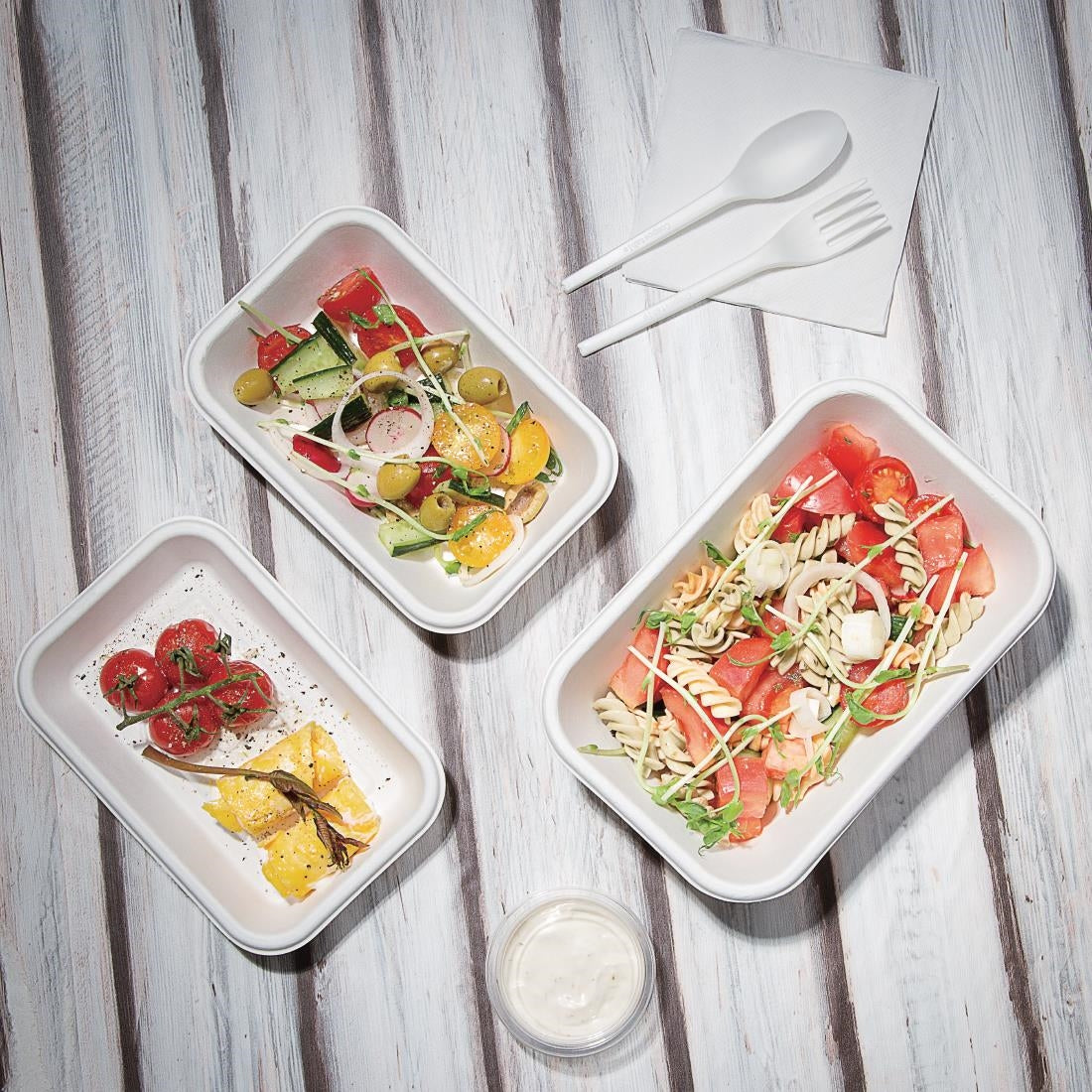 Fiesta Compostable Bagasse Food Trays 12oz (Pack of 50) - FC528  Fiesta   