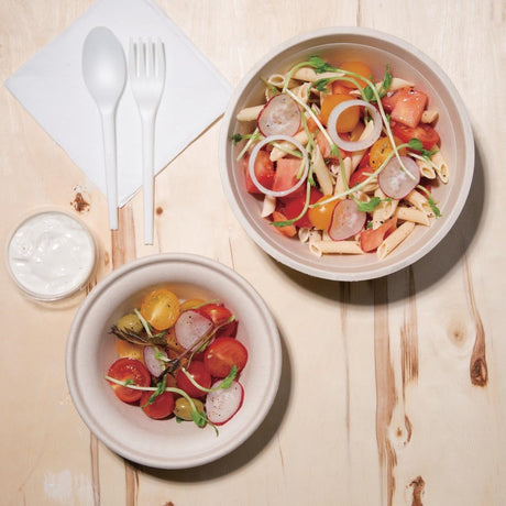 Fiesta Compostable Bagasse Round Bowls Natural Colour 32oz (Pack of 50) - FC544  Fiesta   