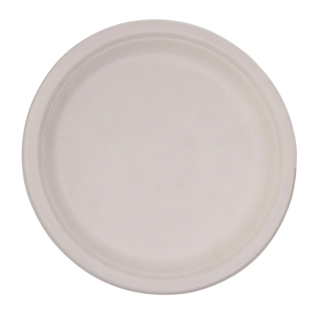 Fiesta Compostable Bagasse Round Plates Natural Colour 181mm (Pack of 50) - FC546  Fiesta   