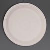 Fiesta Compostable Bagasse Round Plates Natural Colour 181mm (Pack of 50) - FC546  Fiesta   