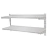 Hamoki Stainless Steel Double Wall Shelf Width 900mm - 141034 Stainless Steel Wall Shelves Hamoki   