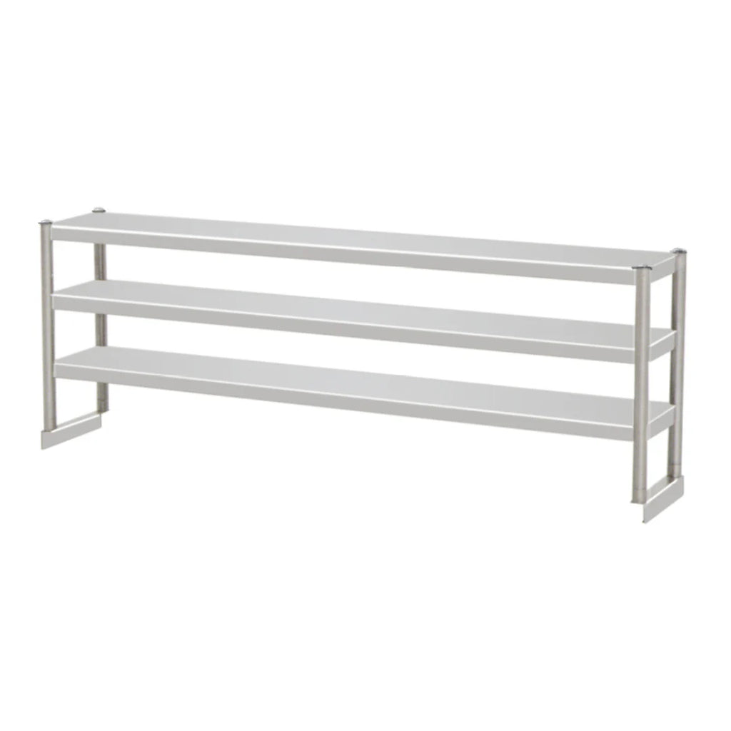 Hamoki Stainless Steel Triple Tier Overshelf 1800mm | Commercial Kitchen Table Gantry | 141058 Stainless Steel Over Shelves Hamoki
