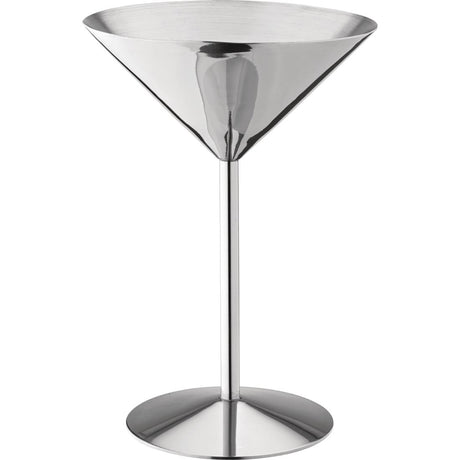 Utopia Stainless Steel Martini Glass 240ml (Pack of 6) - GM121 Cocktail Glasses Utopia   