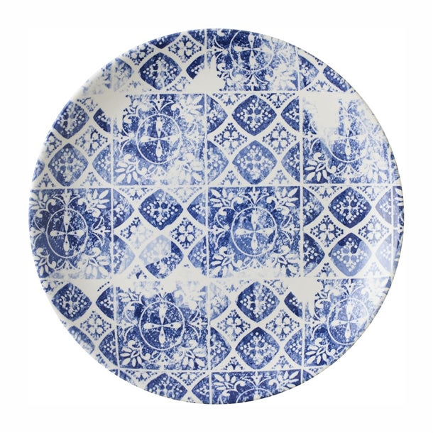 Churchill The Maker's Collection Porto Blue Coupe Plate 200mm (Pack of 12) - DX149  Dudson   