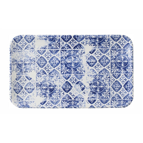 Churchill The Makers Collection Organic Rectangular Platters Porto Blue 179mm (Pack of 12) - DX153  Dudson   