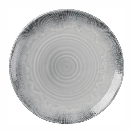 Churchill Harvest Flux Grey Organic Coupe Plate 230mm (Pack of 12) - DX157  Dudson   