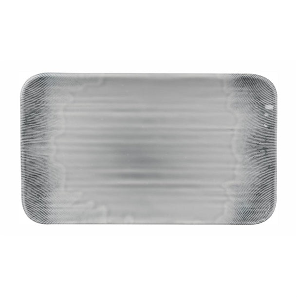 Churchill Harvest Flux Grey Organic Rectangular Platter 179mm (Pack of 12) - DX162  Dudson   