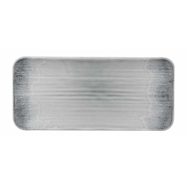 Churchill Harvest Flux Grey Organic Rectangular Platter 215mm (Pack of 6) - DX163  Dudson   